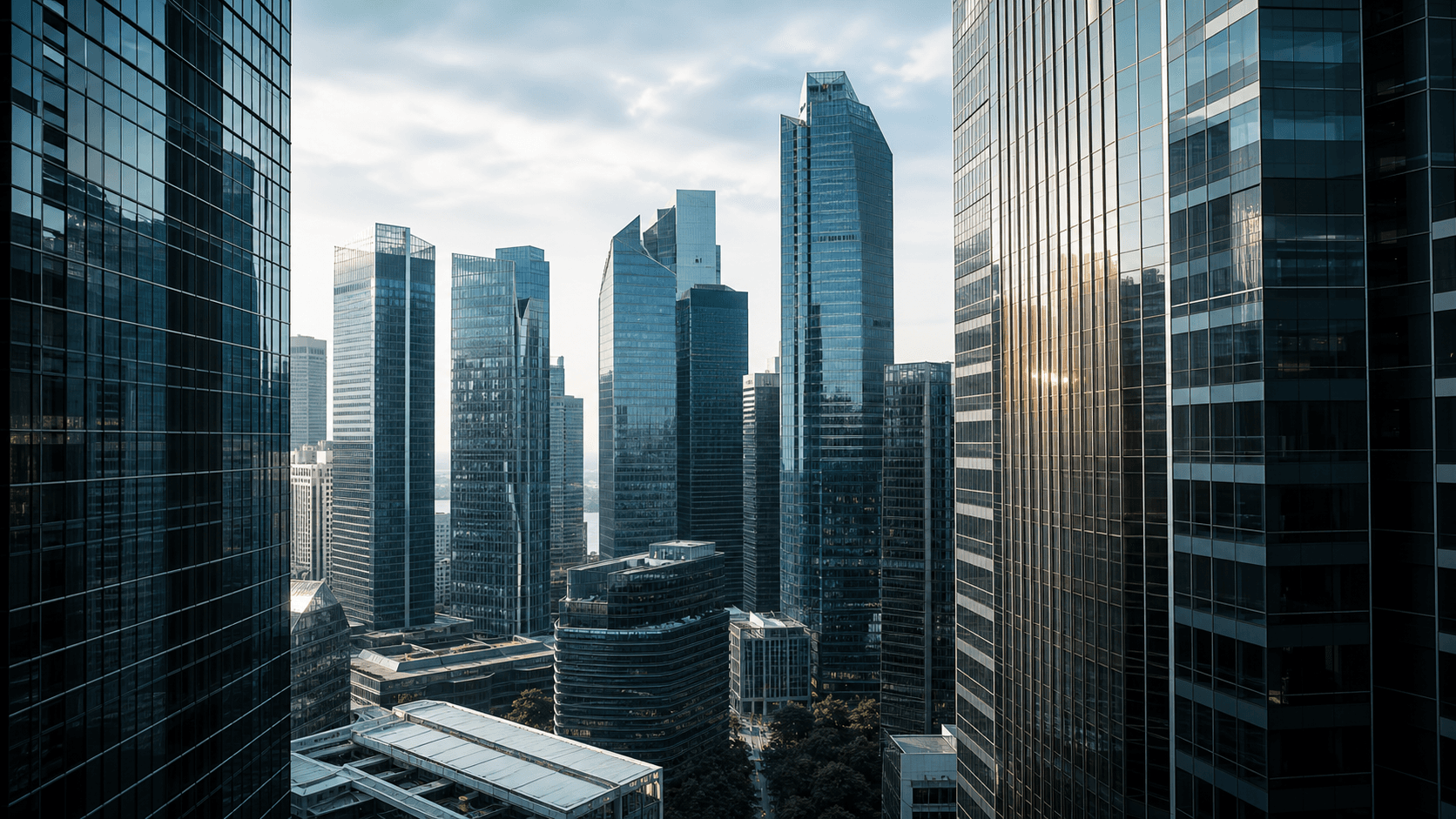 Singapore financial district towers
